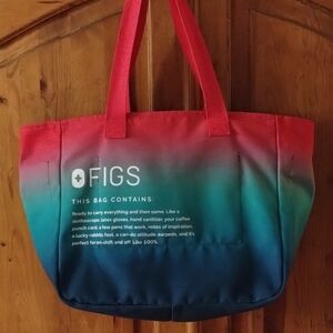 Figs Scrubs Hombre Canvas Zip Work or Shopping Tote Large